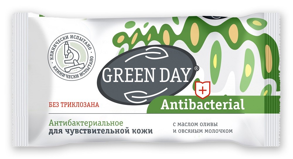 фото Мыло антибактериальное, для чувствительной кожи green day antibacterial 90 г