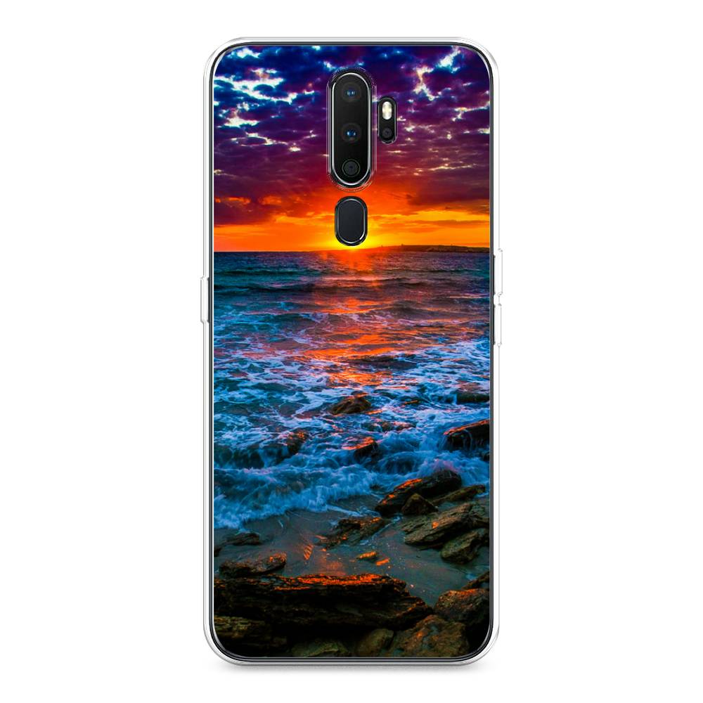 

Чехол на Oppo A5 "Закат 1", Оранжевый;синий, 251950-2