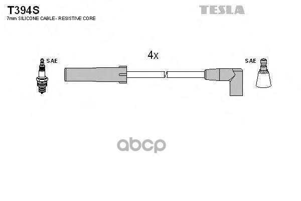 

Комплект высоковольтных проводов TESLA T394S