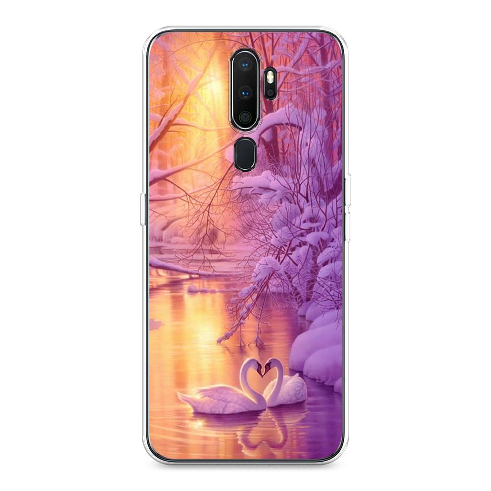 

Чехол на Oppo A5 "Зима 1", Фиолетовый;желтый, 251950-2
