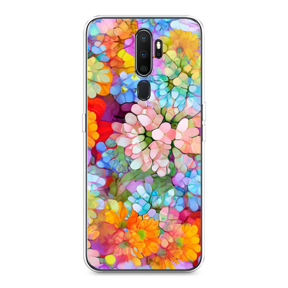 

Чехол на Oppo A5 "Цветы витраж", Оранжевый;розовый;голубой, 251950-3