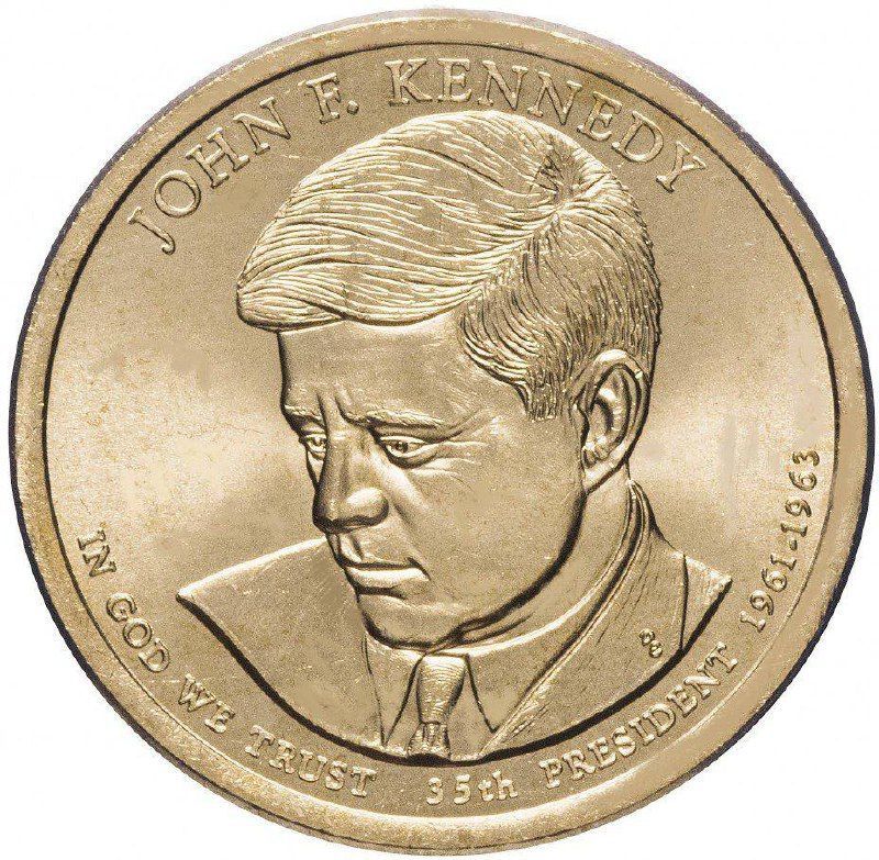 

Монета 1 доллар Джон Кеннеди, Президенты, США, D 2015 UNC