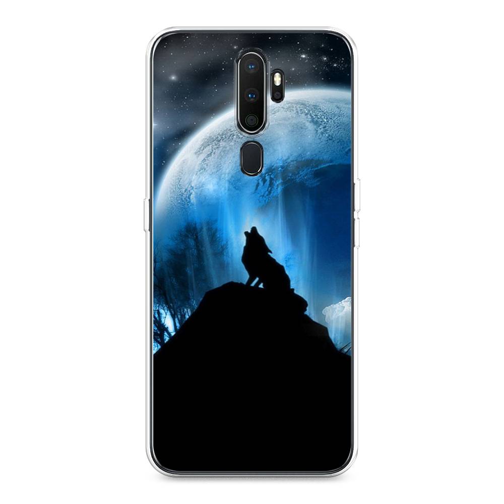

Чехол на Oppo A5 "Волк 2", Синий;черный;белый, 251950-1