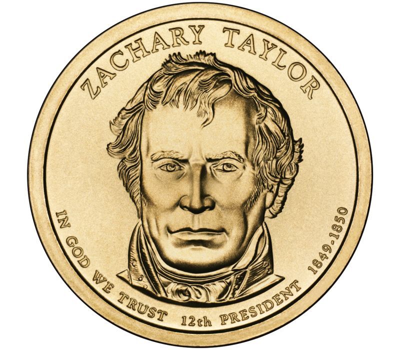 

Монета 1 доллар 12-й президент Захари Тейлор, Президенты, США, D 2009 аUNC