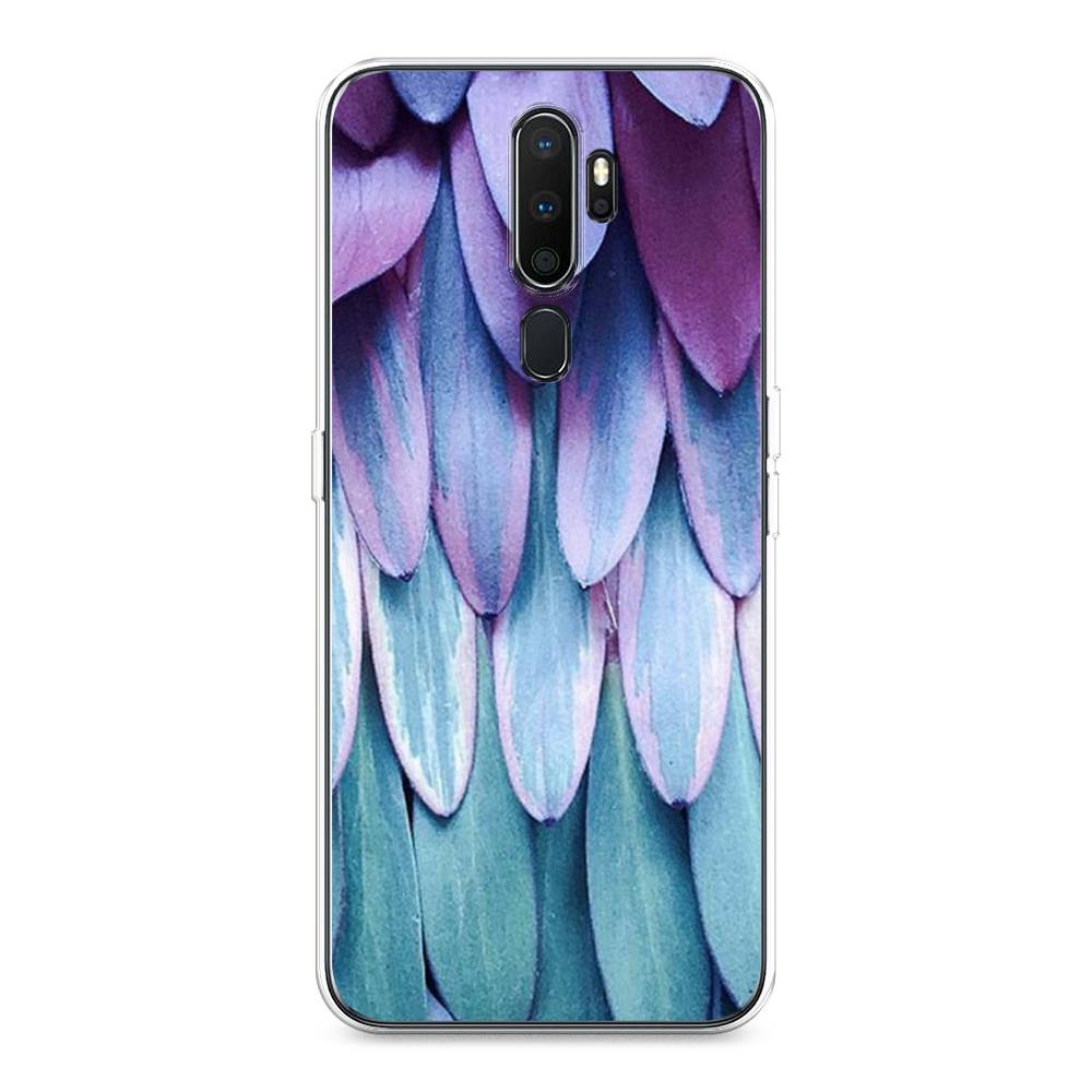 

Чехол на Oppo A5 "Синее перо", Фиолетовый;голубой, 251950-3