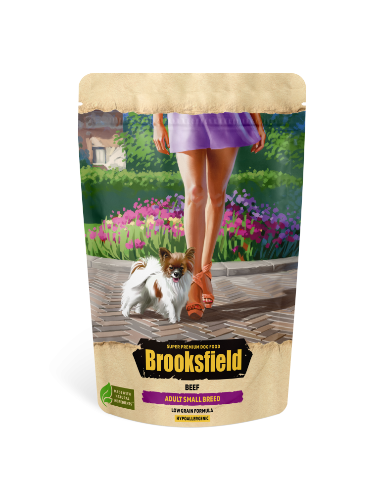 Сухой корм для собак Brooksfield Low Grain Adult Dog, мелких пород, говядина, рис, 700 г