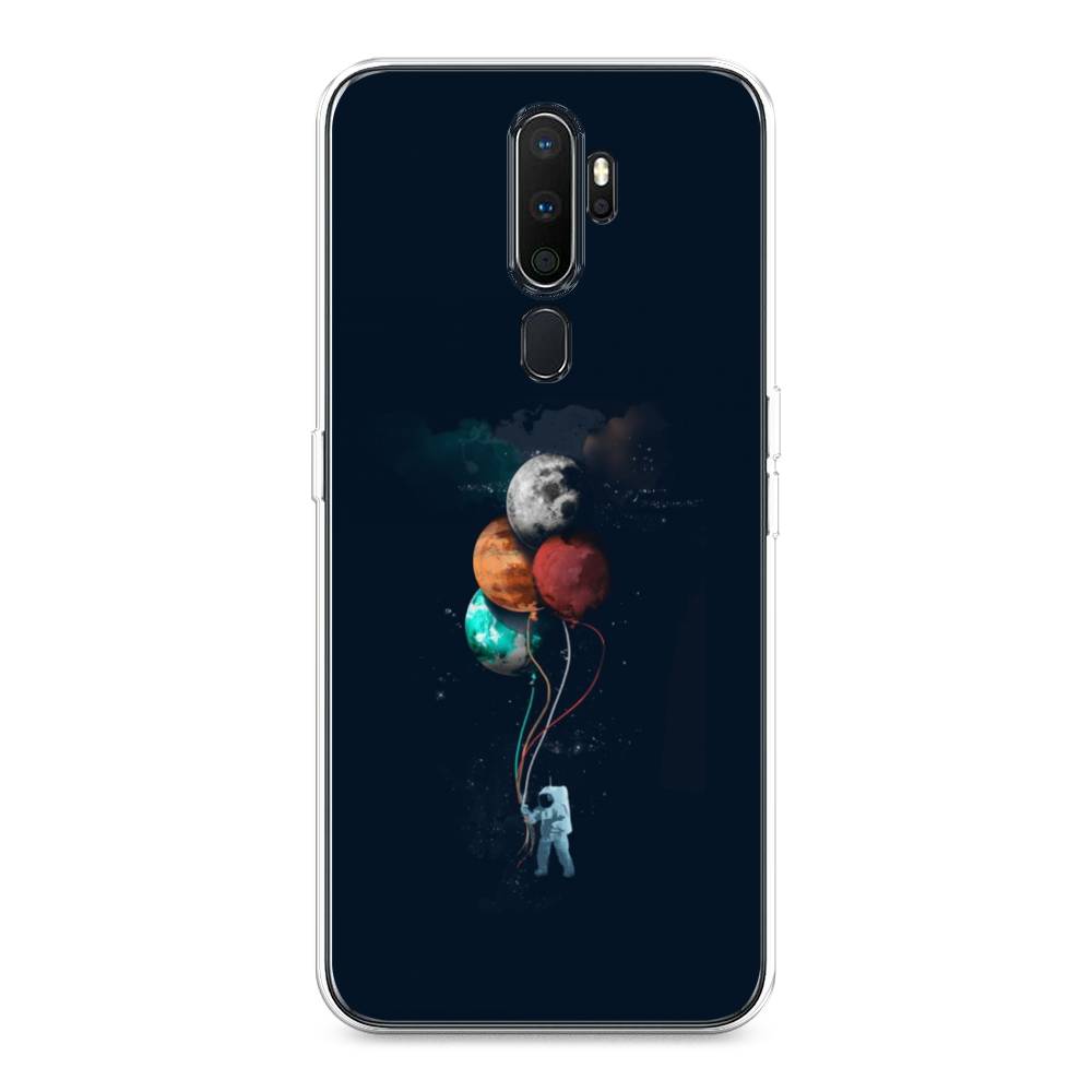 

Чехол на Oppo A5 "Космонавт с шариками", Разноцветный, 251950-4