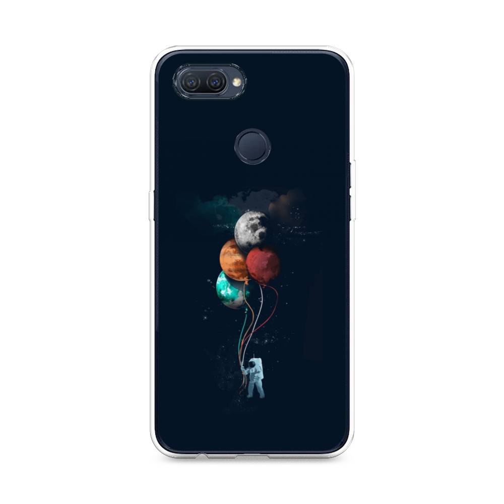 

Чехол для Oppo A12 "Космонавт с шариками", Разноцветный, 253450-4