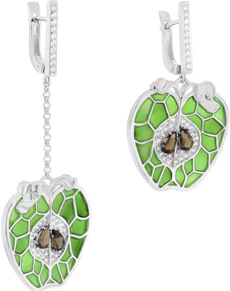 

Серьги женские Kabarovsky 2-088-2808 из серебра, раухтопаз/фианит, 2-088-2808