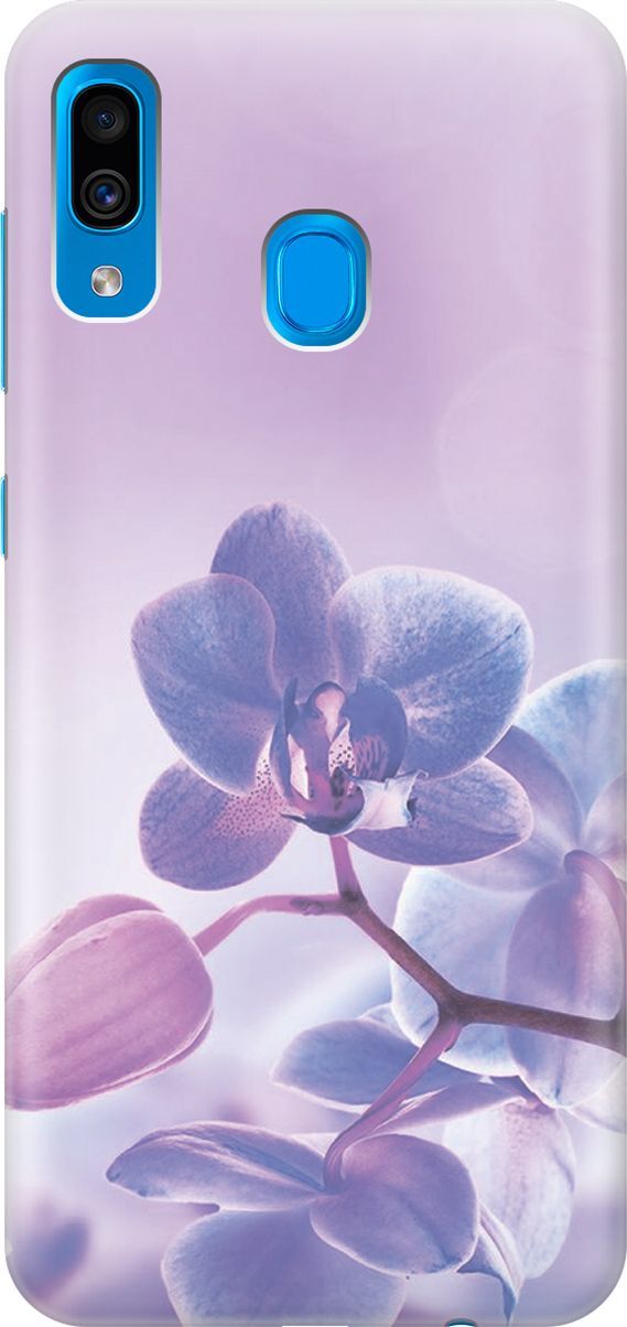 

Чехол на Samsung Galaxy A20/A30 с принтом "Лиловые орхидеи", Голубой;фиолетовый, 378