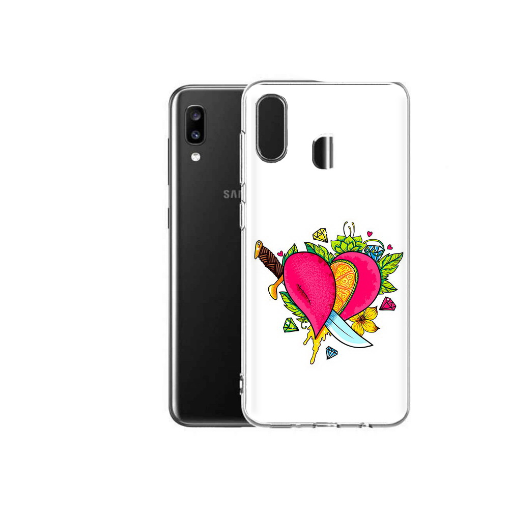

Чехол MyPads Tocco для Samsung Galaxy A20 Фруктовое сердце, Прозрачный, Tocco