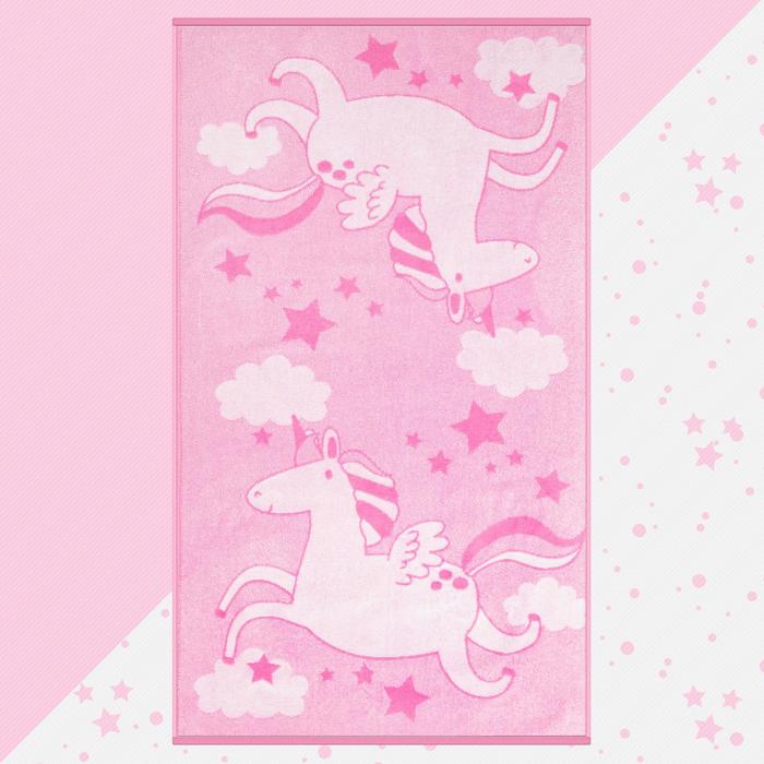 фото Полотенце махровое "этель" pink unicorn, 70x130 см, 100% хлопок, 420гр/м2 5287918 этель