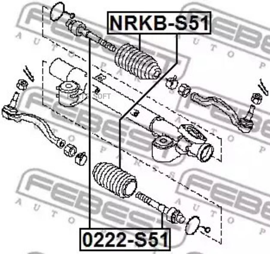 

FEBEST Пыльник рул.рейки NISSAN MURANO Z51 2007-2014 FEBEST NRKB-S51