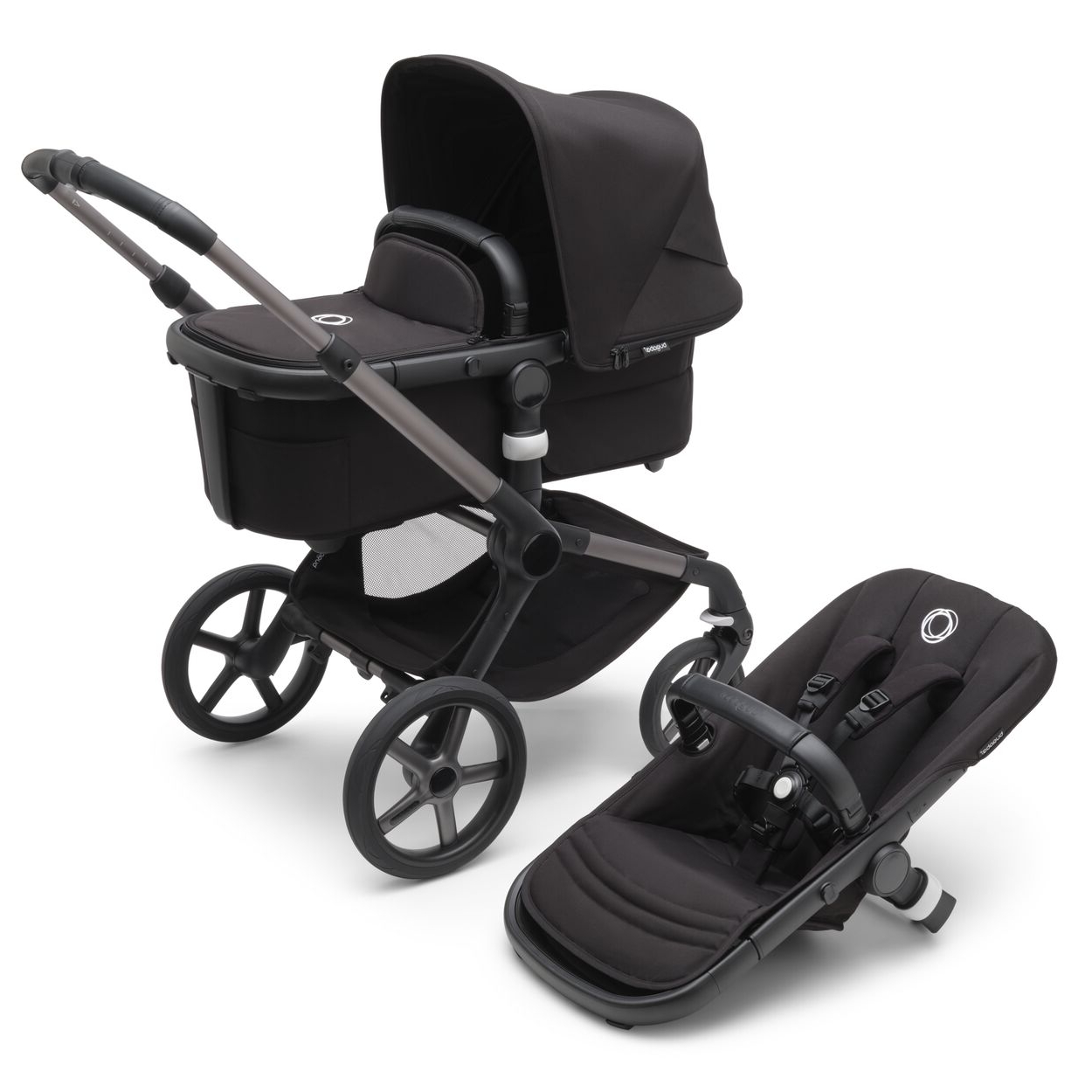 

Детская коляска 2 в 1 Bugaboo Fox5 на шасси Grey black Midnight black, Детская коляска 2 в 1 Fox5 на шасси Grey/ black/ Midnight black