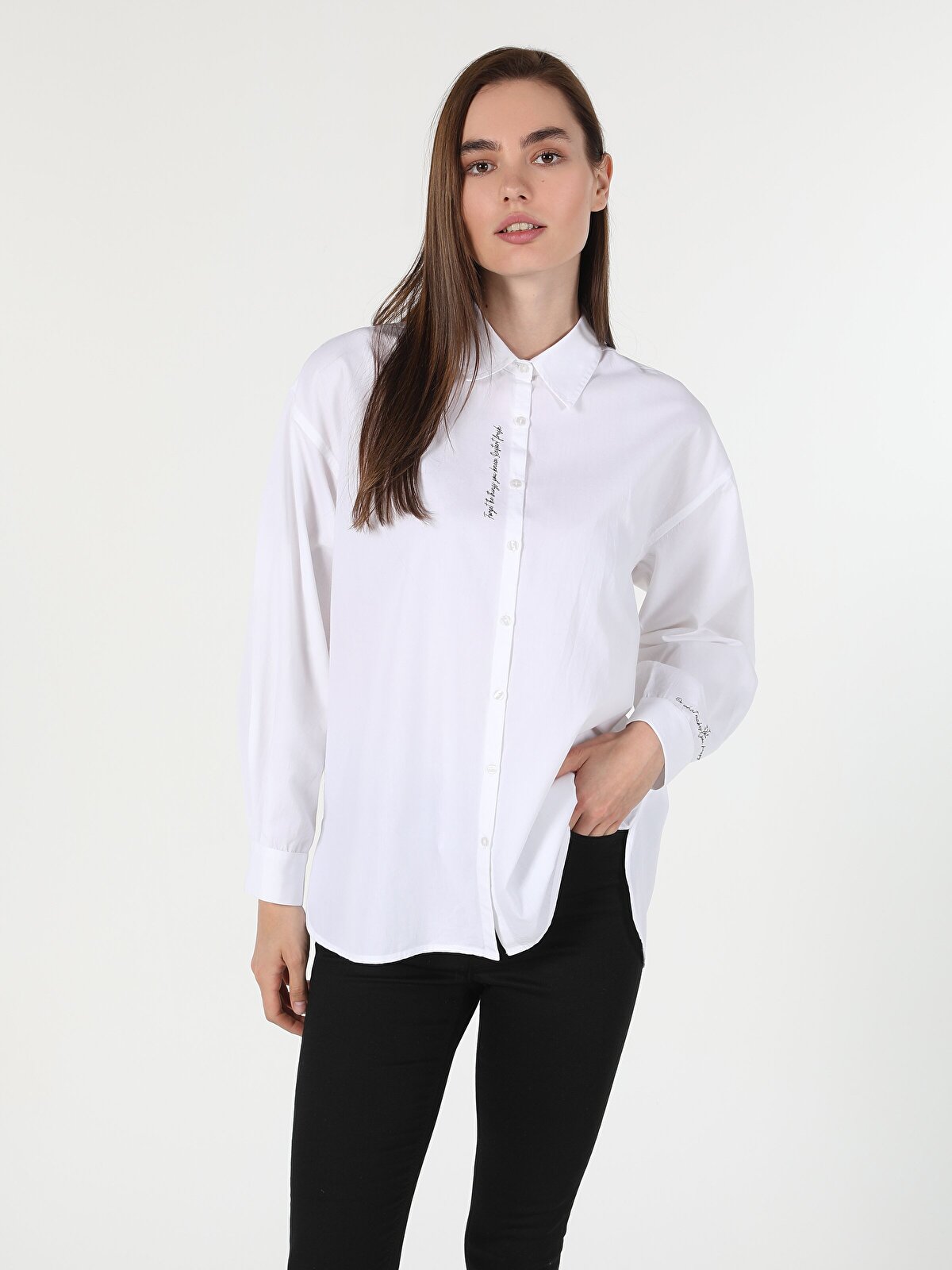 Рубашка женская Colin's CL1060166_Q1.V1 белая S