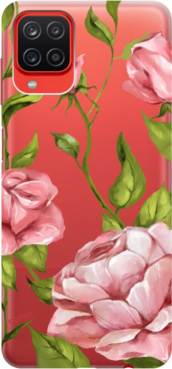 

Чехол на Samsung Galaxy A12/M12 с принтом "Amazing Roses" прозрачный, Прозрачный;белый, 251
