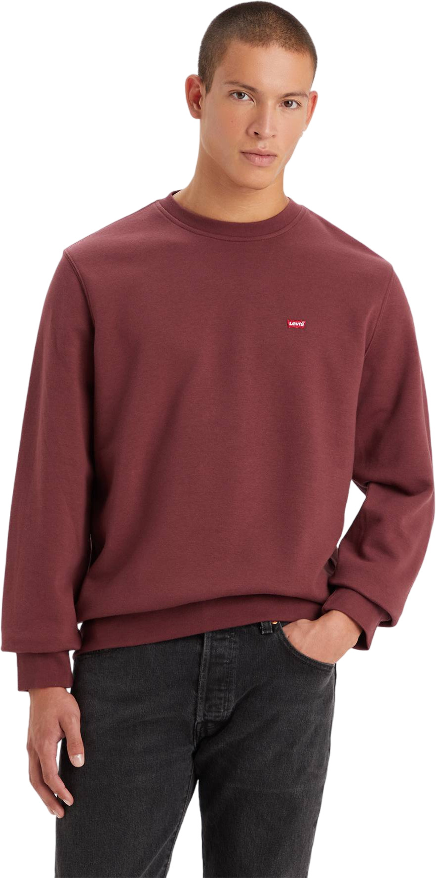 

Свитшот мужской Levi's Crew Sweatshirt бордовый M, Crew Sweatshirt