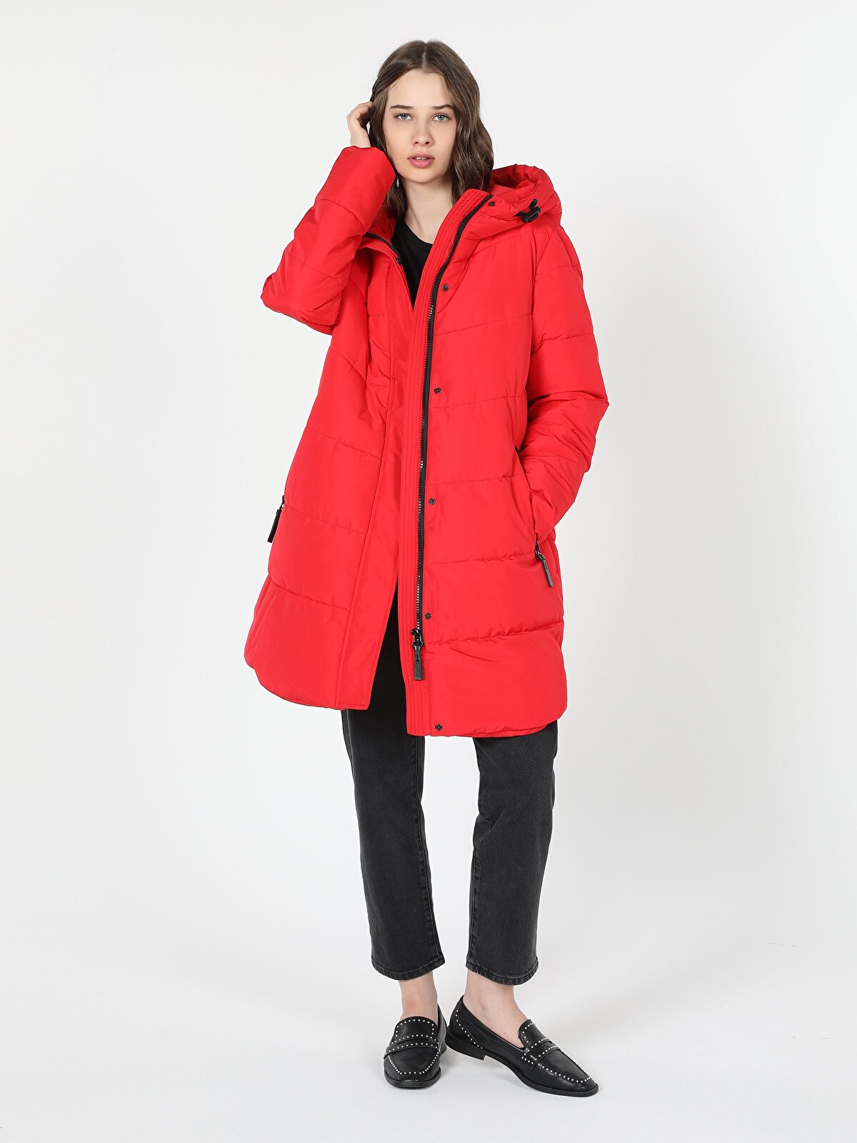 Пальто женское Colin's CL1059731_Q1.V1 красное L