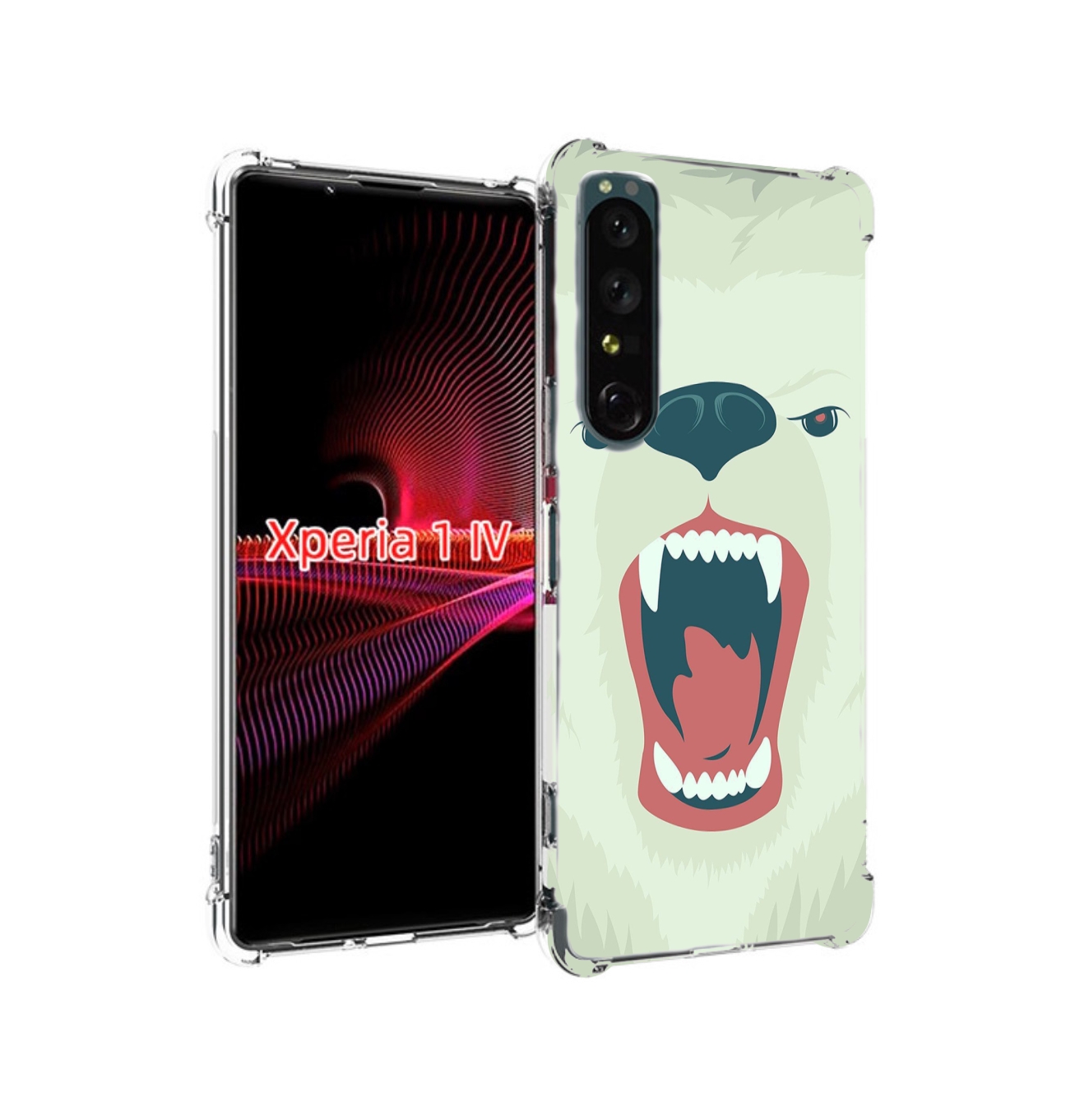 

Чехол накладка MyPads белый-медведь для Sony Xperia 1 IV, Прозрачный, Tocco
