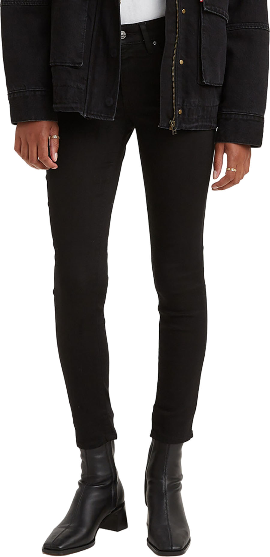 

Джинсы женские Levi's 711 Skinny черные 28/28, Черный, 711 Skinny