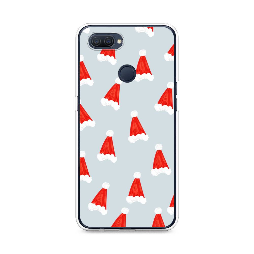 

Чехол для Oppo A12 "Новогодние шапочки", Белый;красный;серый, 253450-5