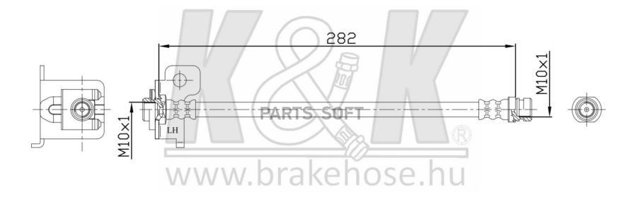 

Шланг Тормозной Kиk Ft0560 Kia Rio, Hyundai Accent 05- Задн. Лев./ Бараб. Тормоза K&K арт.