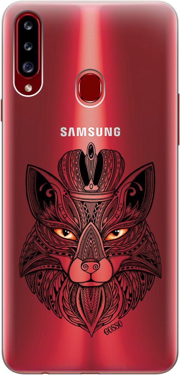 

Силиконовый чехол на Samsung Galaxy A20s с принтом "Fox Queen" прозрачный, Прозрачный;серый, 682