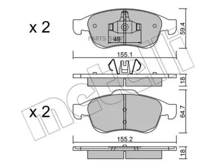 

Тормозные колодки METELLI 22-0817-0