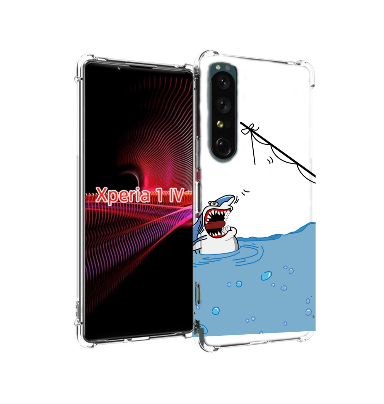 

Чехол накладка MyPads акула-рисунок для Sony Xperia 1 IV, Прозрачный, Tocco