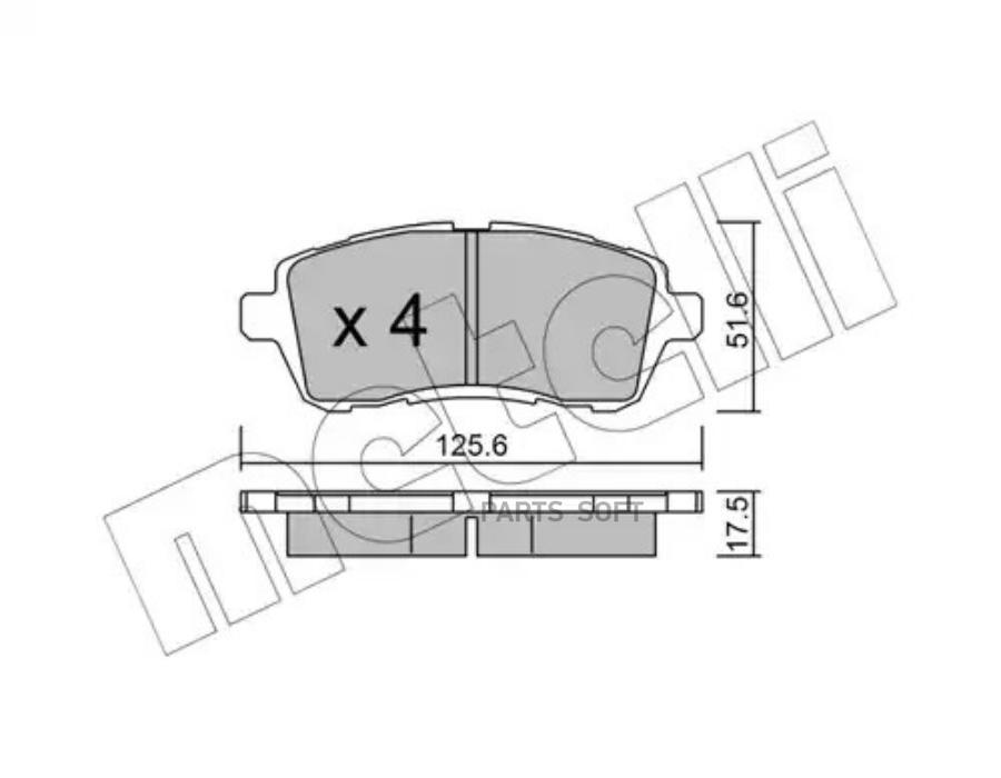 

Тормозные колодки METELLI 22-0793-2