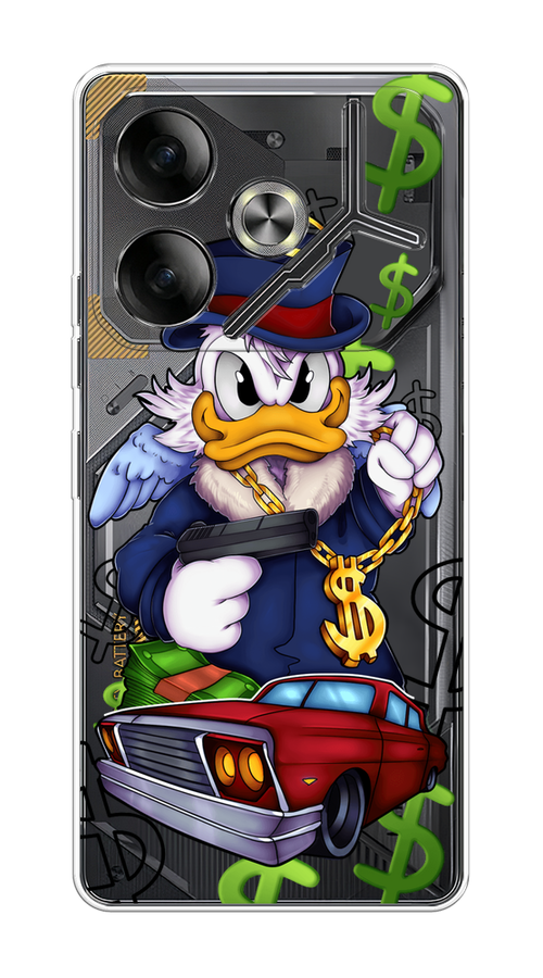 

Чехол на Tecno Pova 6 "Scrooge McDuck with a Gold Chain", Красный;синий;белый, 305350-1