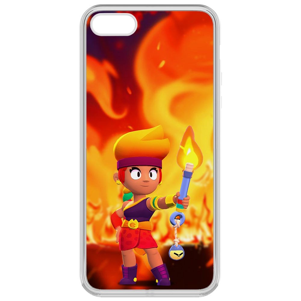 

Чехол-накладка Brawl Stars-Амбер для iPhone 5S, Прозрачный