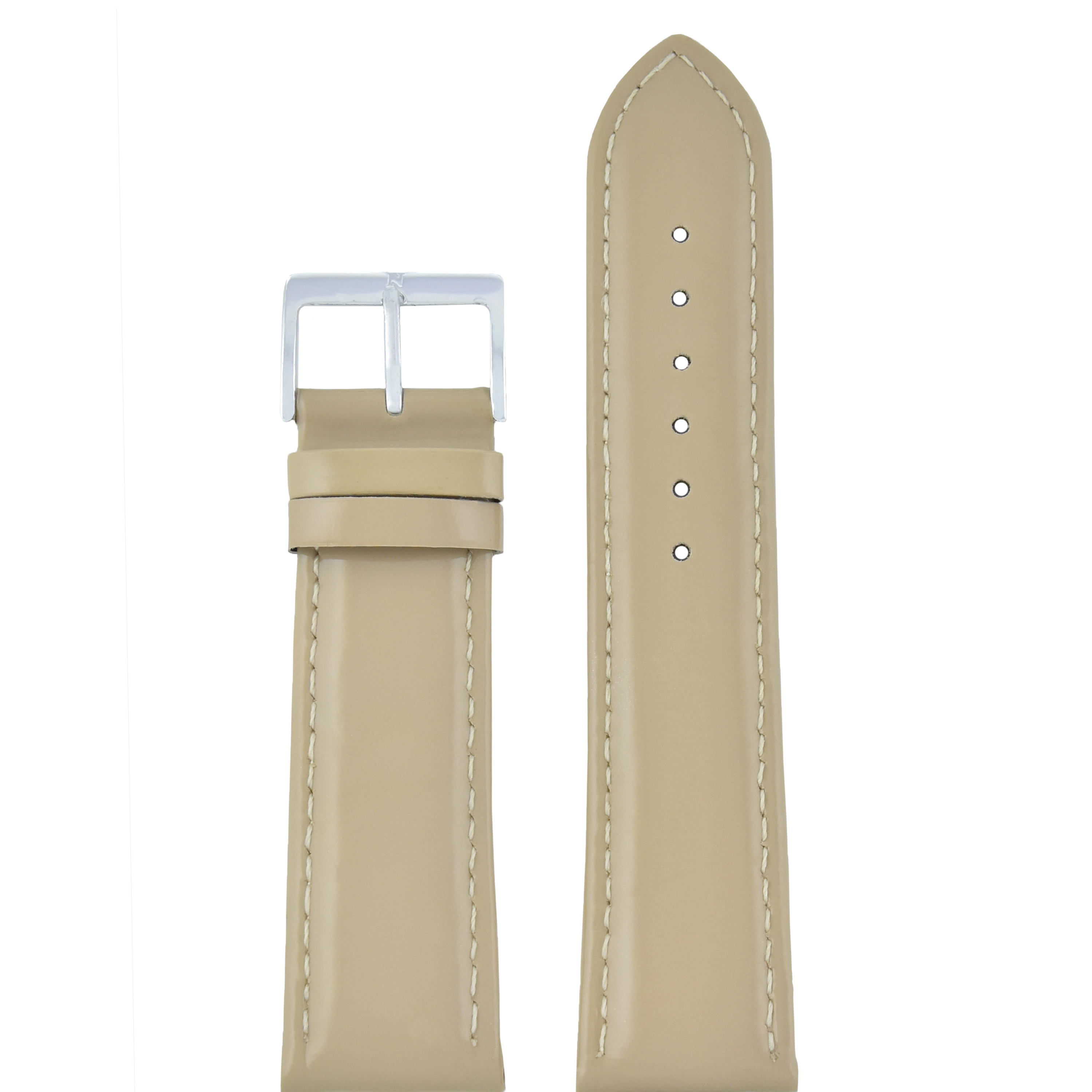 

Ремешок из двух частей женский Nagata Leather 2233х бежевый лак/серебристый, 2233х