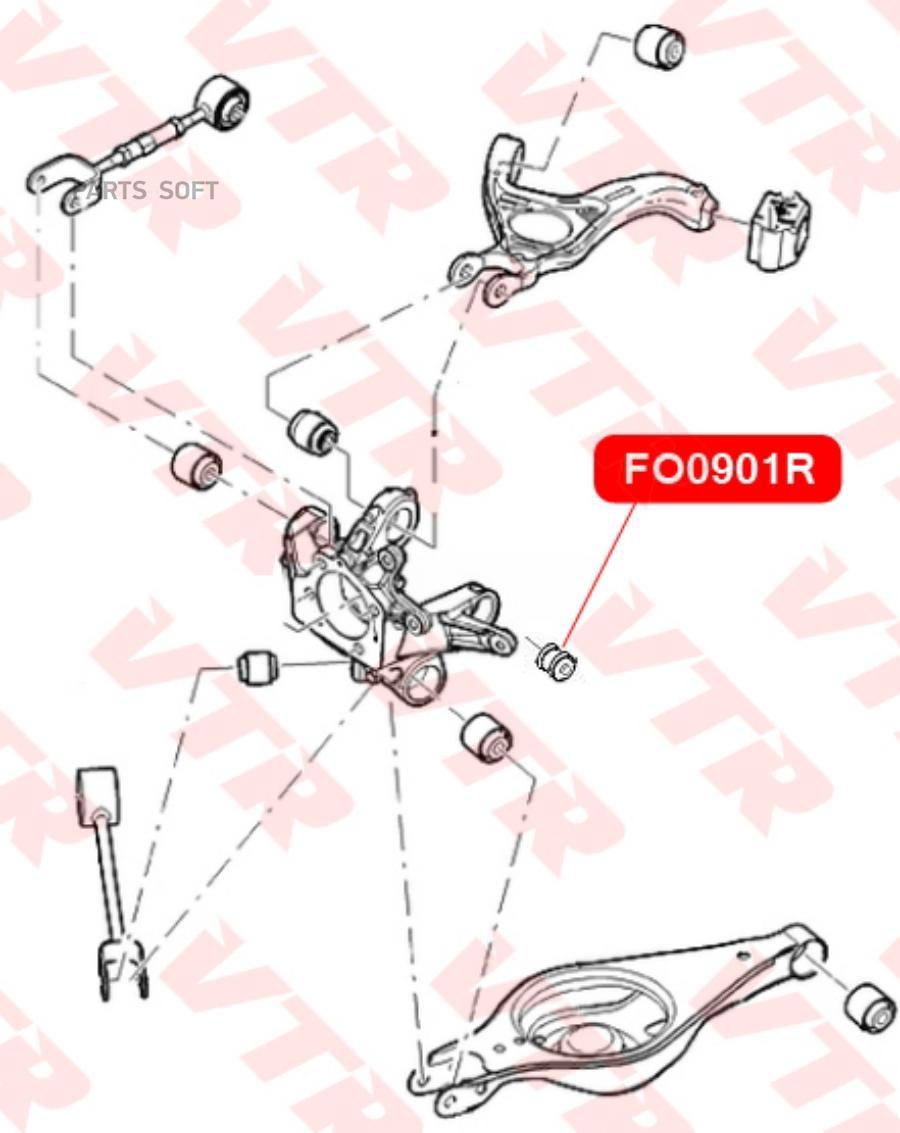 

Сайлентблок Цапфы Задней Подвески VTR FO0901R