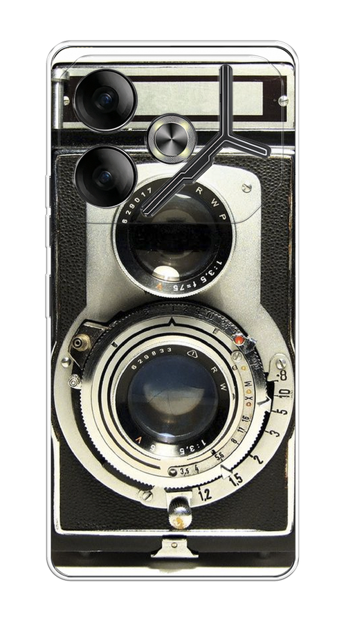 

Чехол на Tecno Pova 6 "Старинный фотоаппарат", Серый;черный, 305350-1