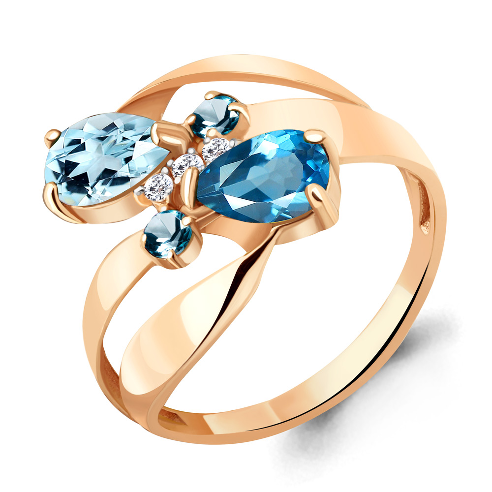 

Кольцо из серебра с топазом Aquamarine Aquamarine 6954266А_925_з р. 18, 6954266А_925_з