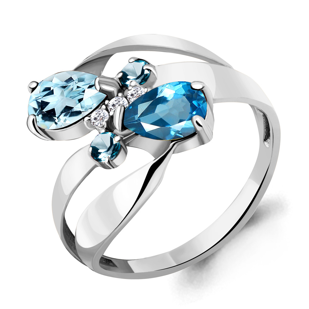 

Кольцо из серебра с топазом Aquamarine Aquamarine 6954266А_925_р р, 6954266А_925_р