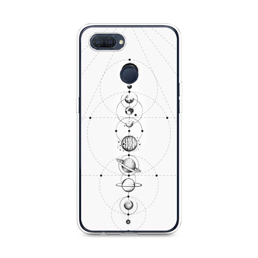 

Чехол для Oppo A12 "Парад планет", Серый, 253450-2