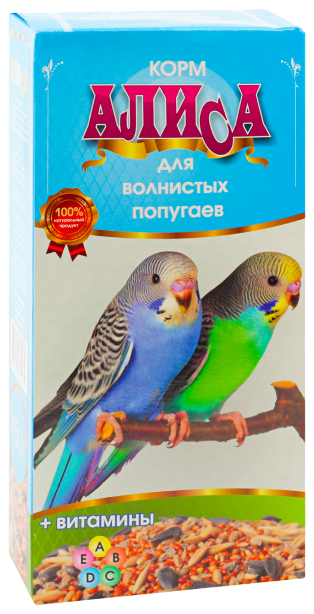 Корм Алиса для волнистых попугаев с витаминами 450 г