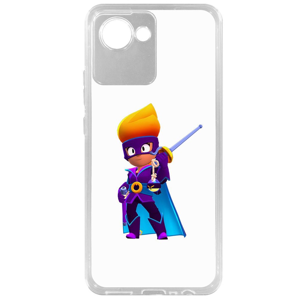 

Чехол-накладка Brawl Stars-Амбер де Ла Вега для Realme C30, Прозрачный