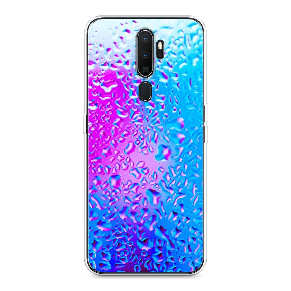 

Чехол на Oppo A5 "Капли на стекле", Голубой;розовый, 251950-3