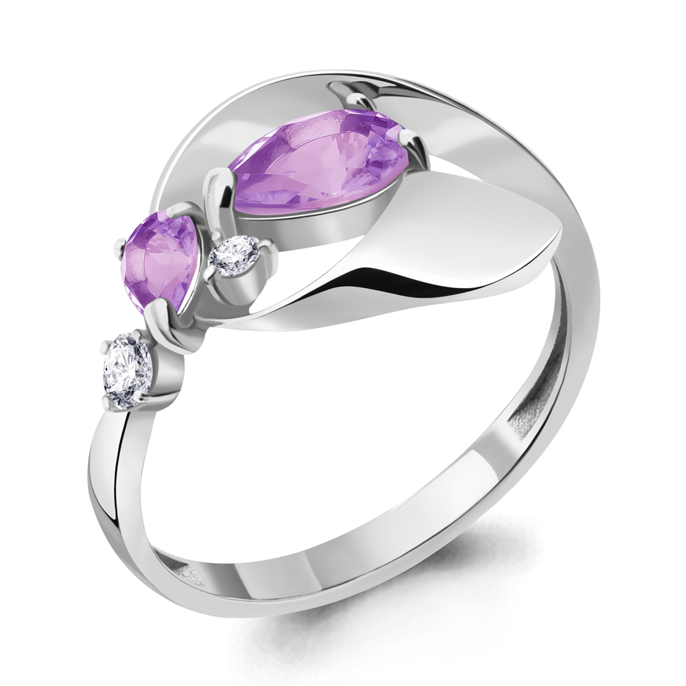 

Кольцо из серебра с аметистом Aquamarine Aquamarine 6954104А_925_р р, 6954104А_925_р