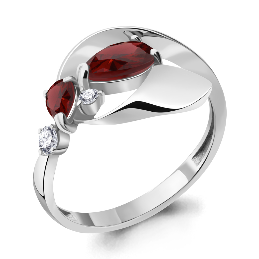 

Кольцо из серебра с гранатом Aquamarine Aquamarine 6954103А_925_р р, 6954103А_925_р