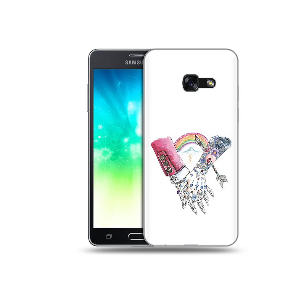 Чехол MyPads Tocco для Samsung Galaxy A3 (2017) абстракция руки в татуировках