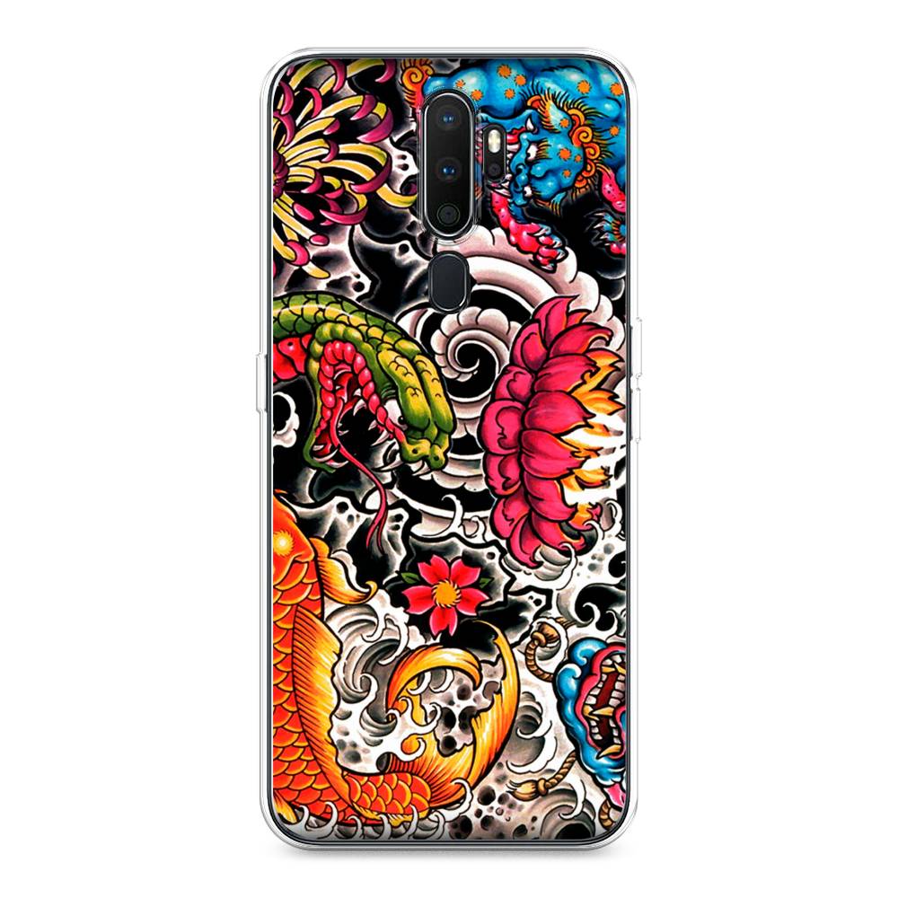 

Чехол на Oppo A5 "Японское искусство", Красный;оранжевый;голубой, 251950-4