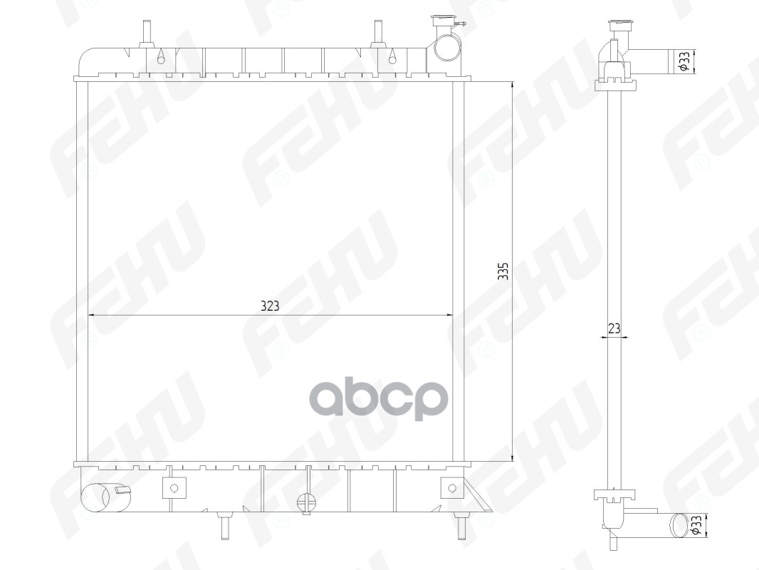 Радиатор Охлаждения (Сборный) Hyundai Accent (99-) 1.3/1.5/1.6 Mt FEHU арт. FRC1002M