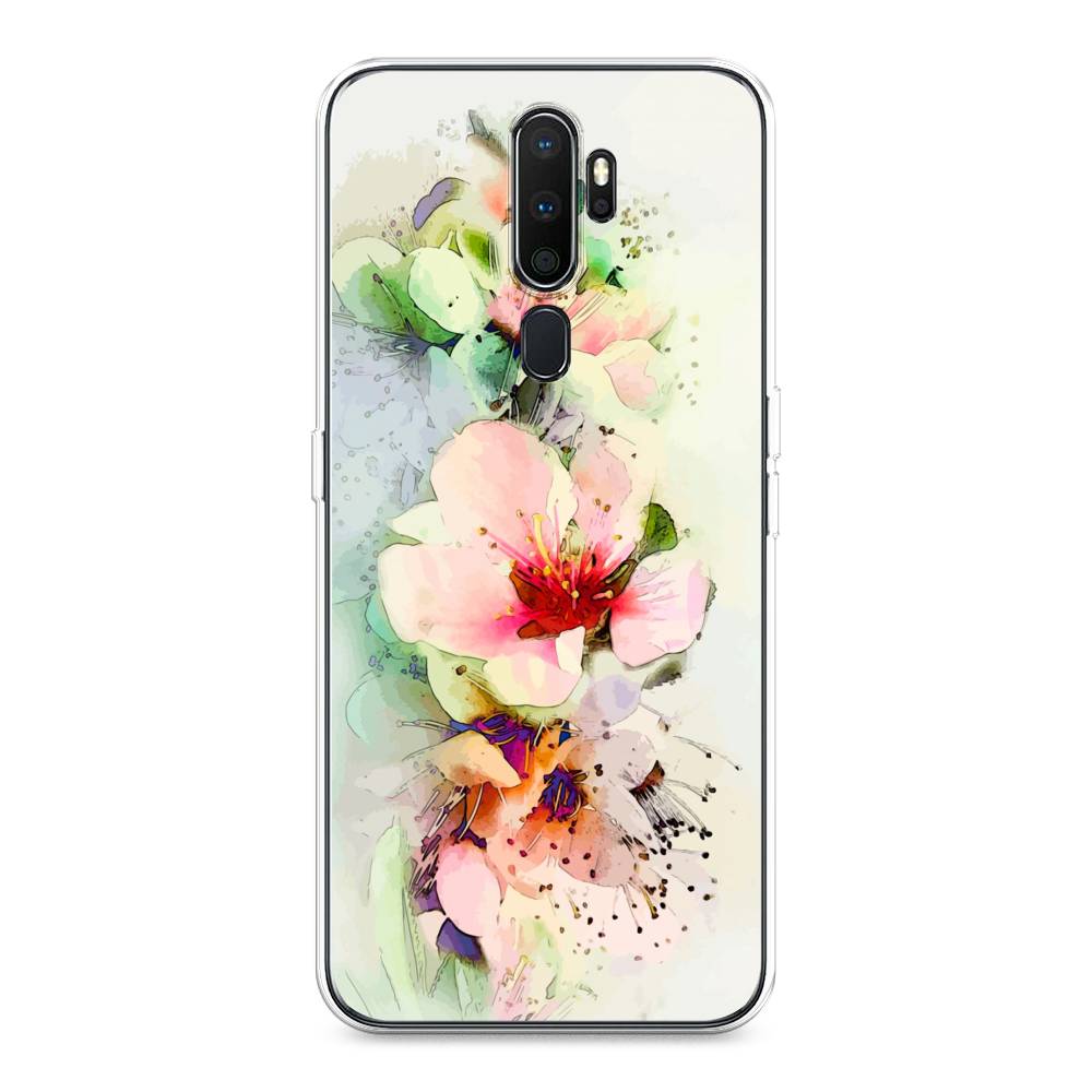 

Чехол на Oppo A5 "Нежные цветы", Зеленый;розовый, 251950-2