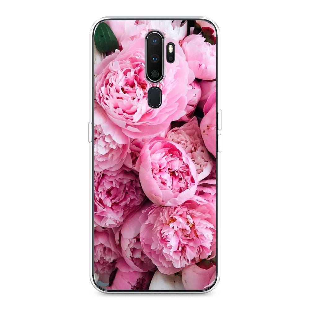 

Чехол на Oppo A5 "Розовые пионы", Бежевый;розовый, 251950-2