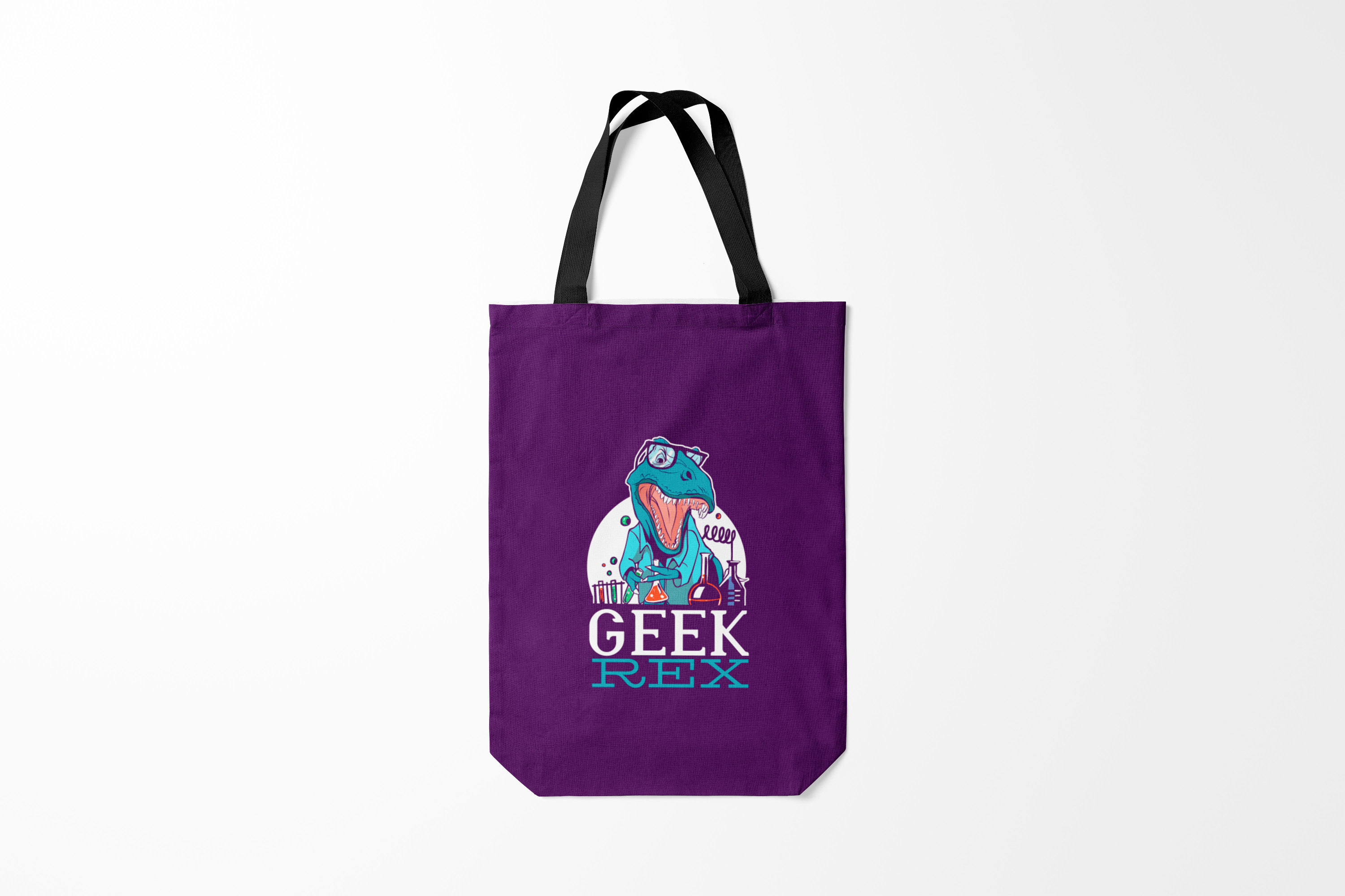 

Сумка шoппер унисекс Burnettie Geek Rex, фиолетовый, Geek Rex