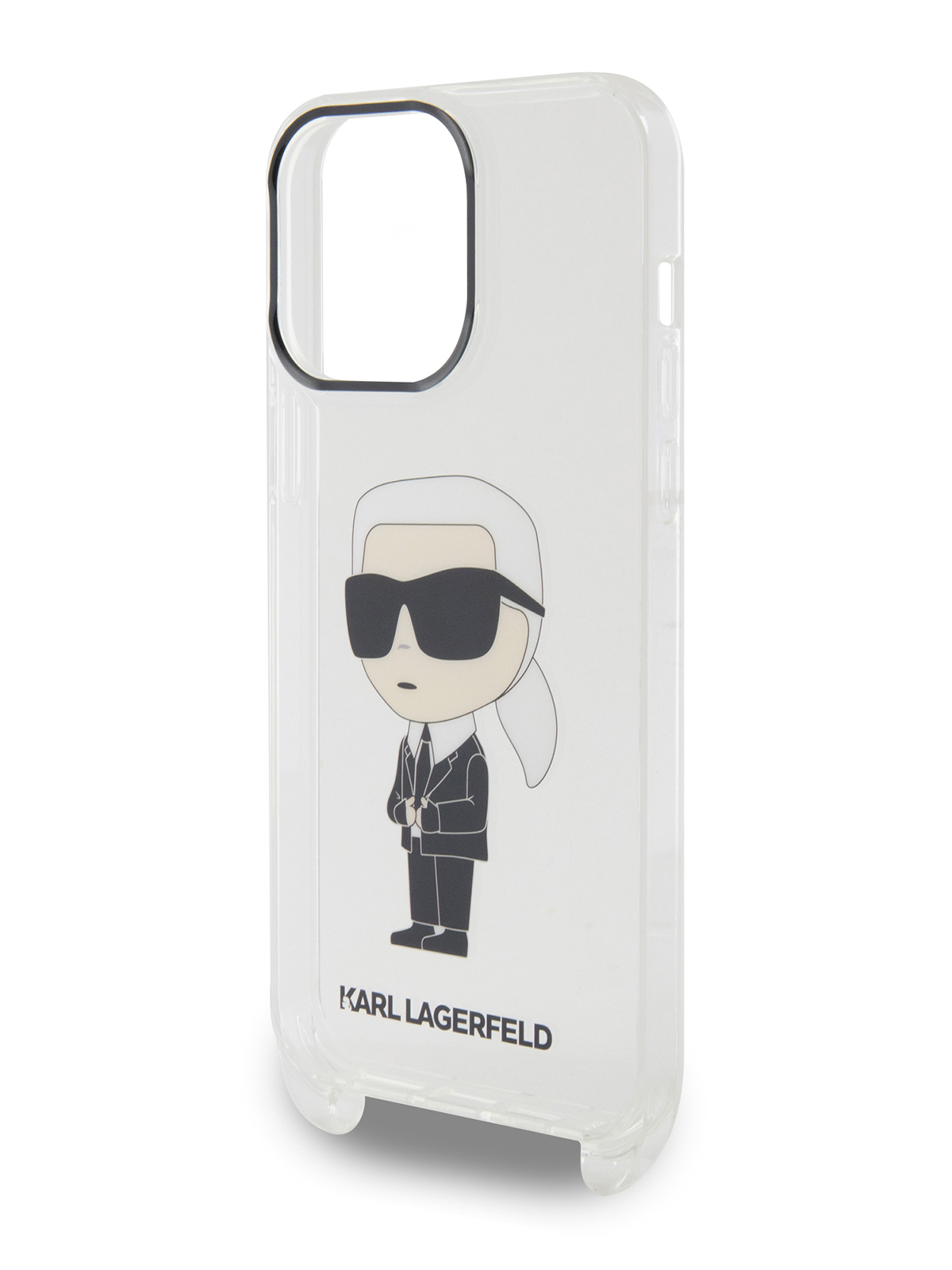 Чехол Karl Lagerfeld для iPhone 14 Pro Max с ремешком Hard Transparent